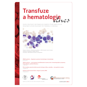 Transfuze a hematologie dnes